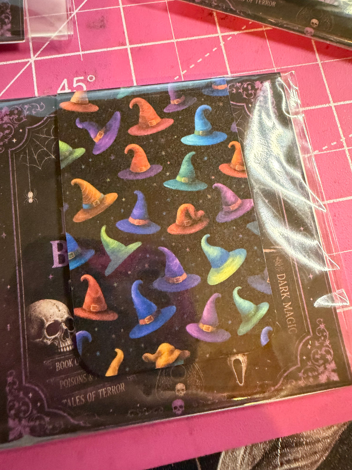 Magnetic bookmark witch hats