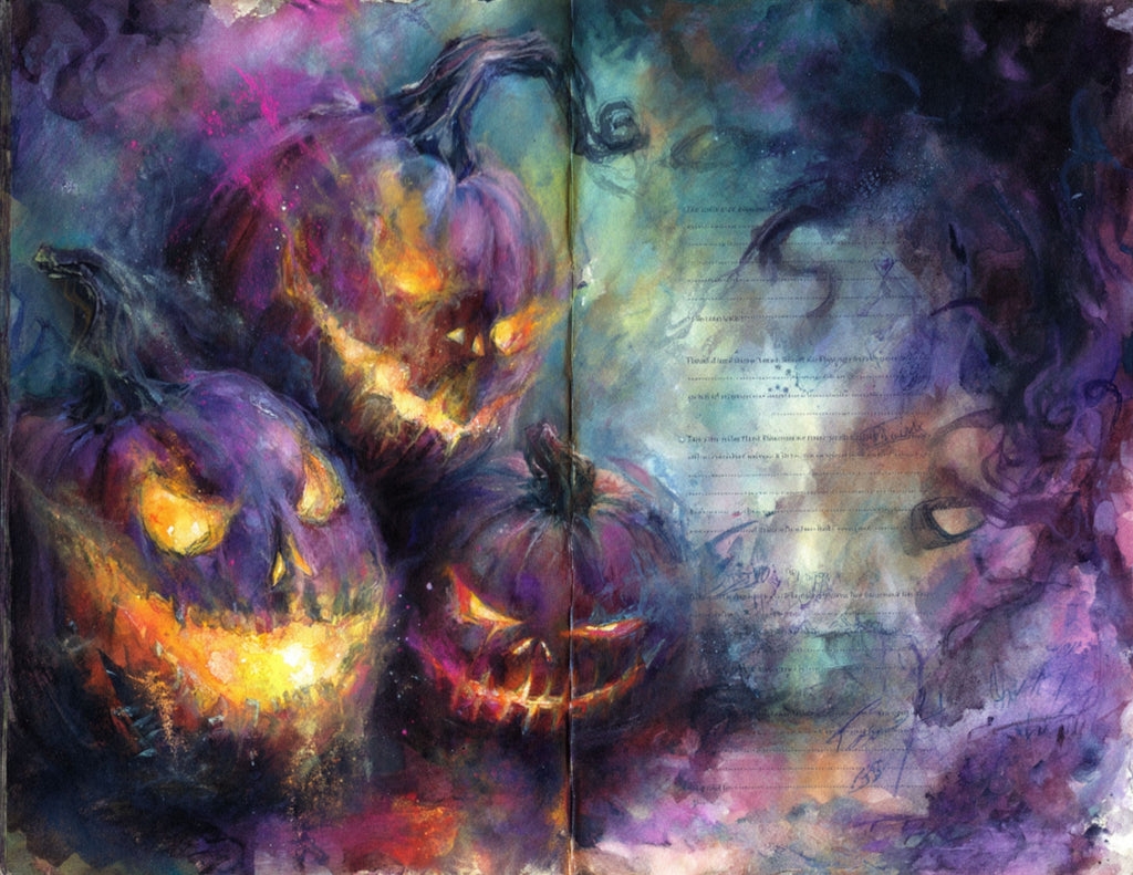 Tim burton inspired junk journal papers