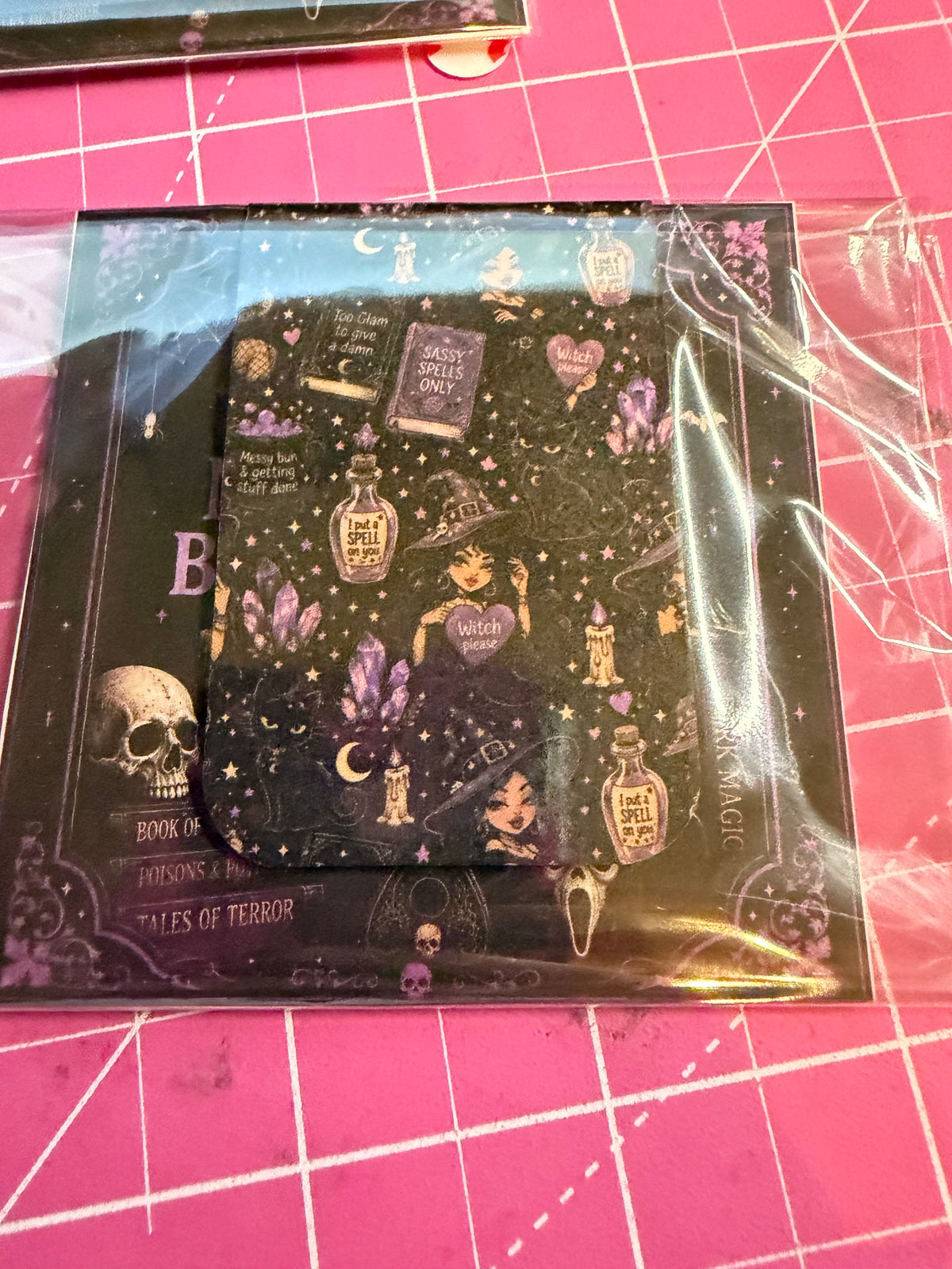 Magnetic bookmark sassy witch