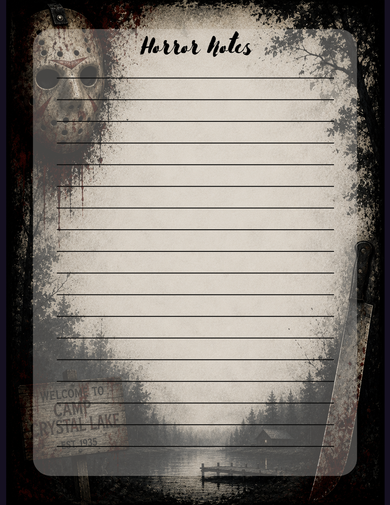 Jason horror notes