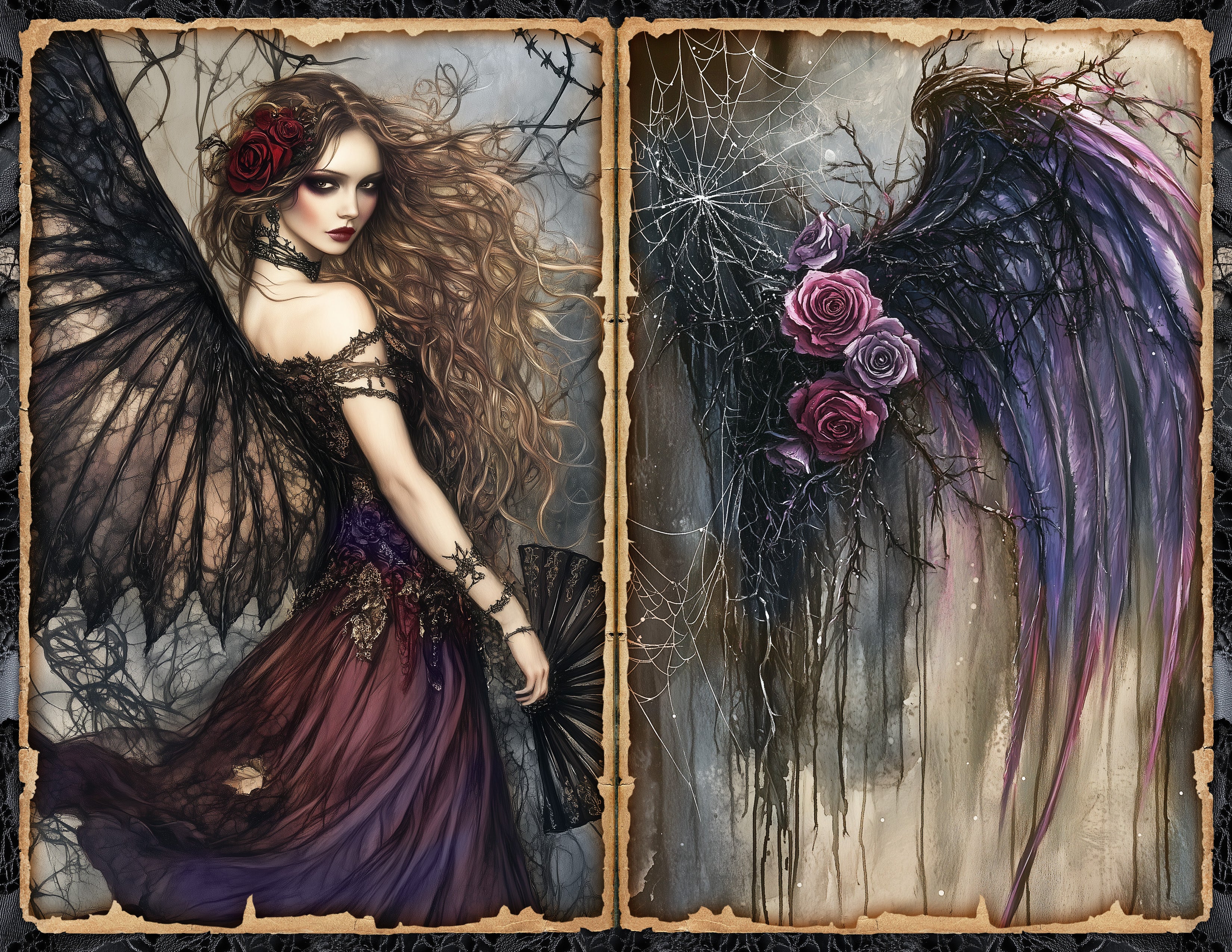 Gothic Junk Journal Papers