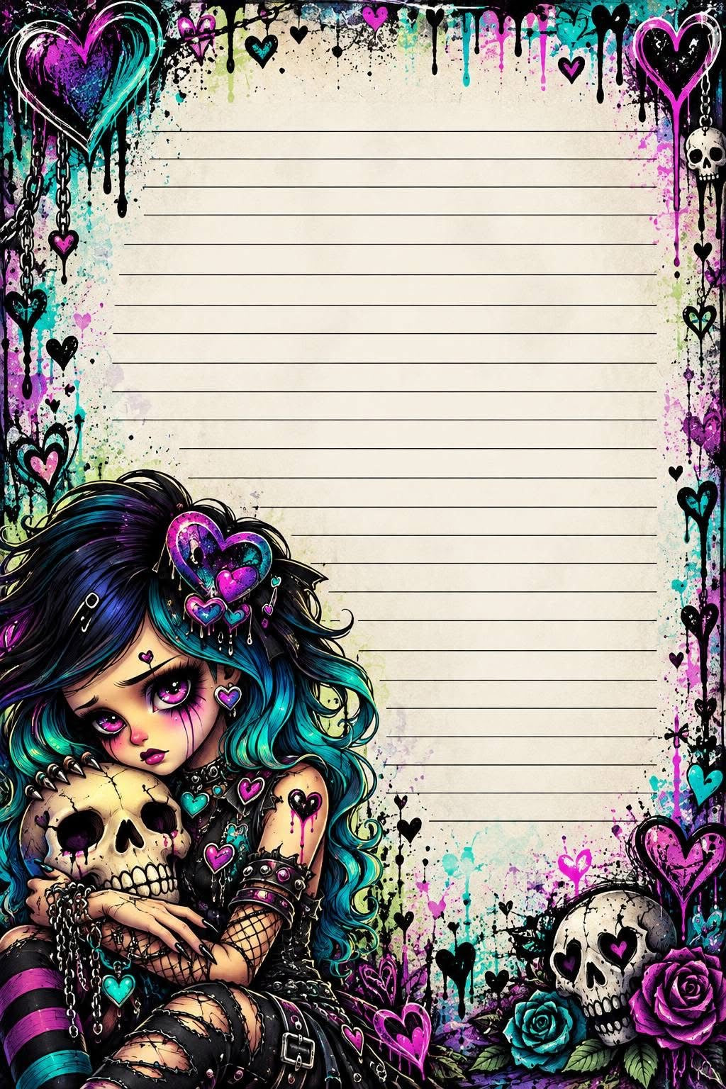 Gothic girl sad