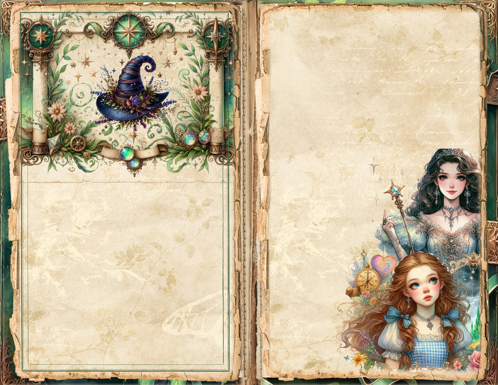 Wizard of Oz junk journal papers pack