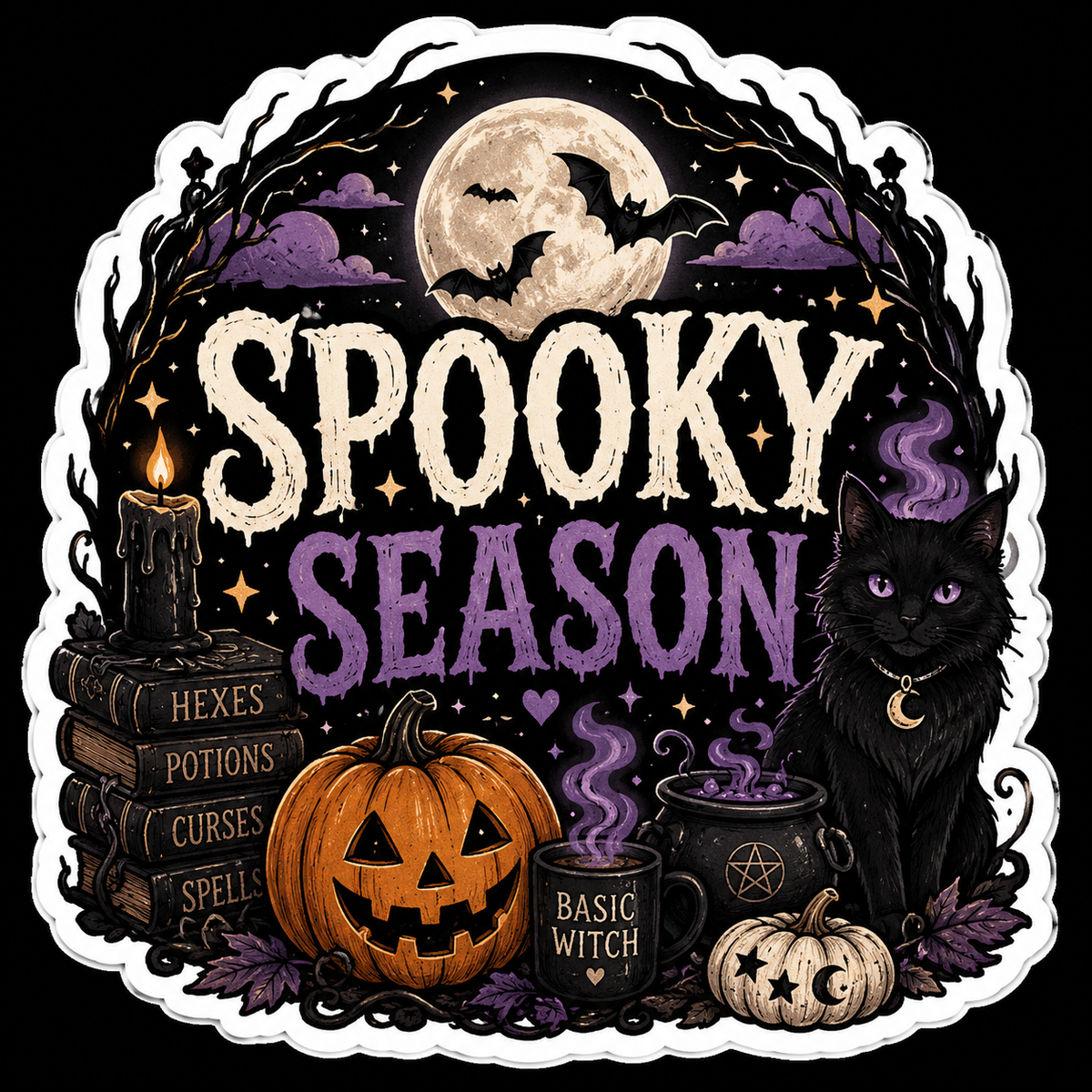 Spooky season sticker