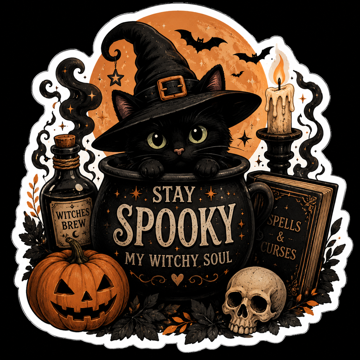 Stay spooky sticker\