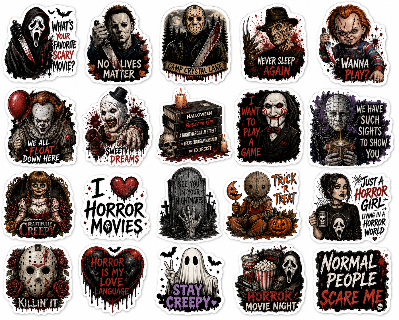 New Horror Sticker Pack