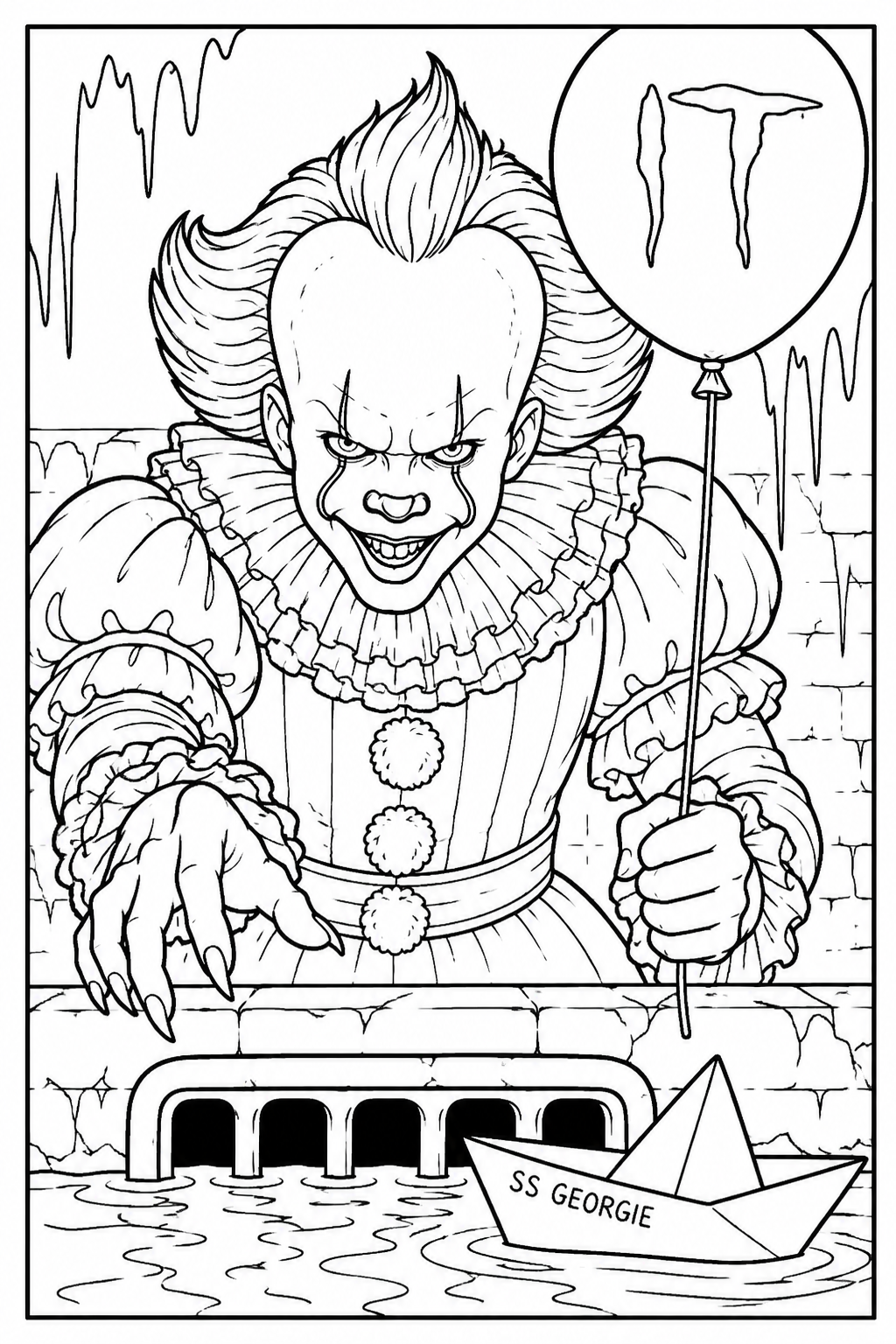Horror Coloring Cards