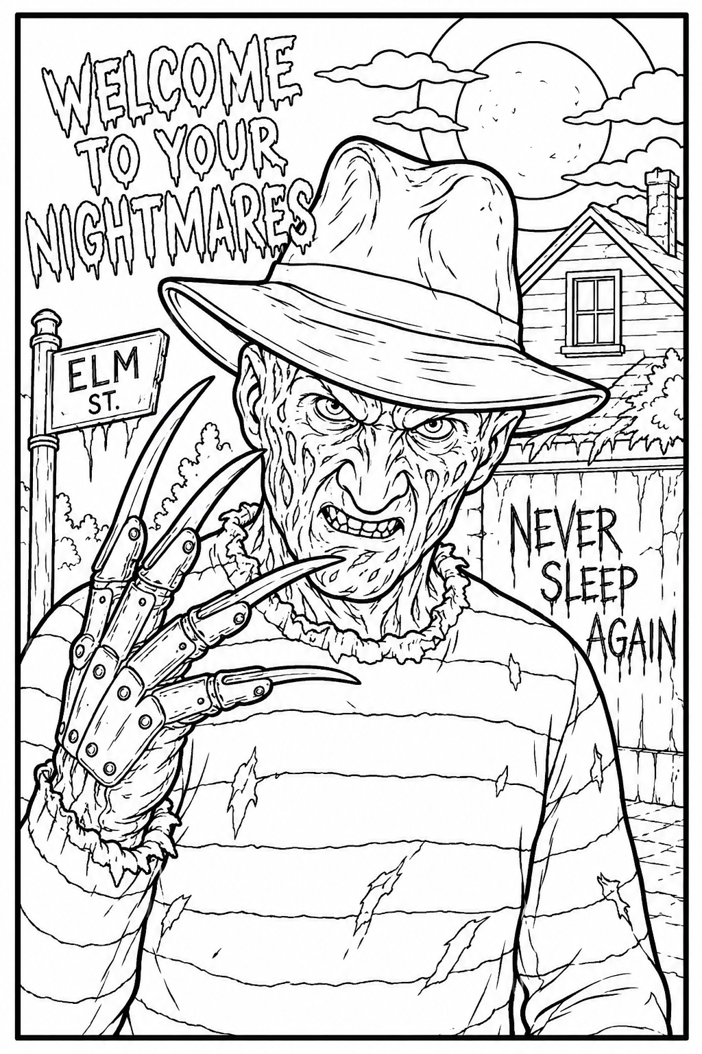 Horror Coloring Cards