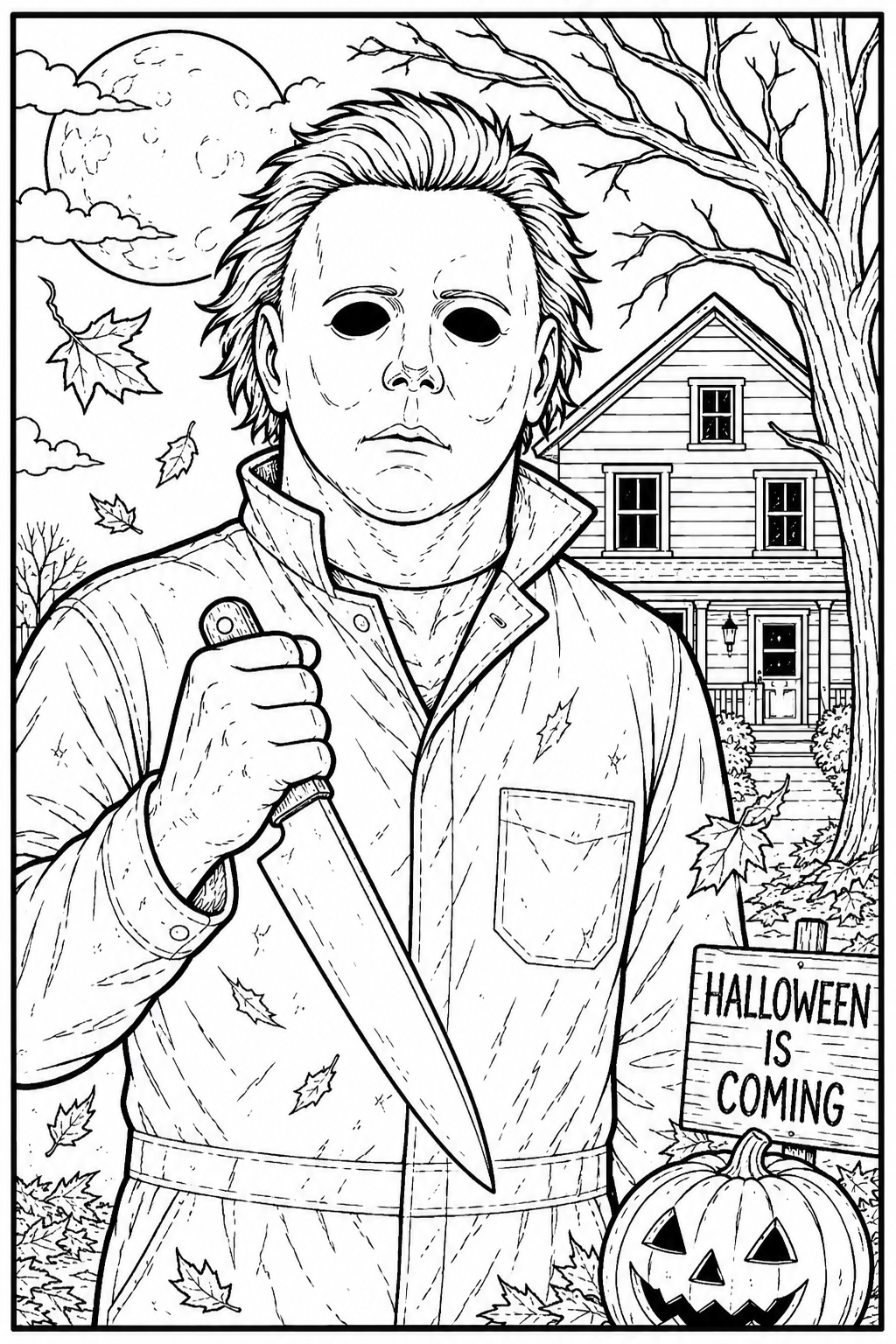 Horror Coloring Cards