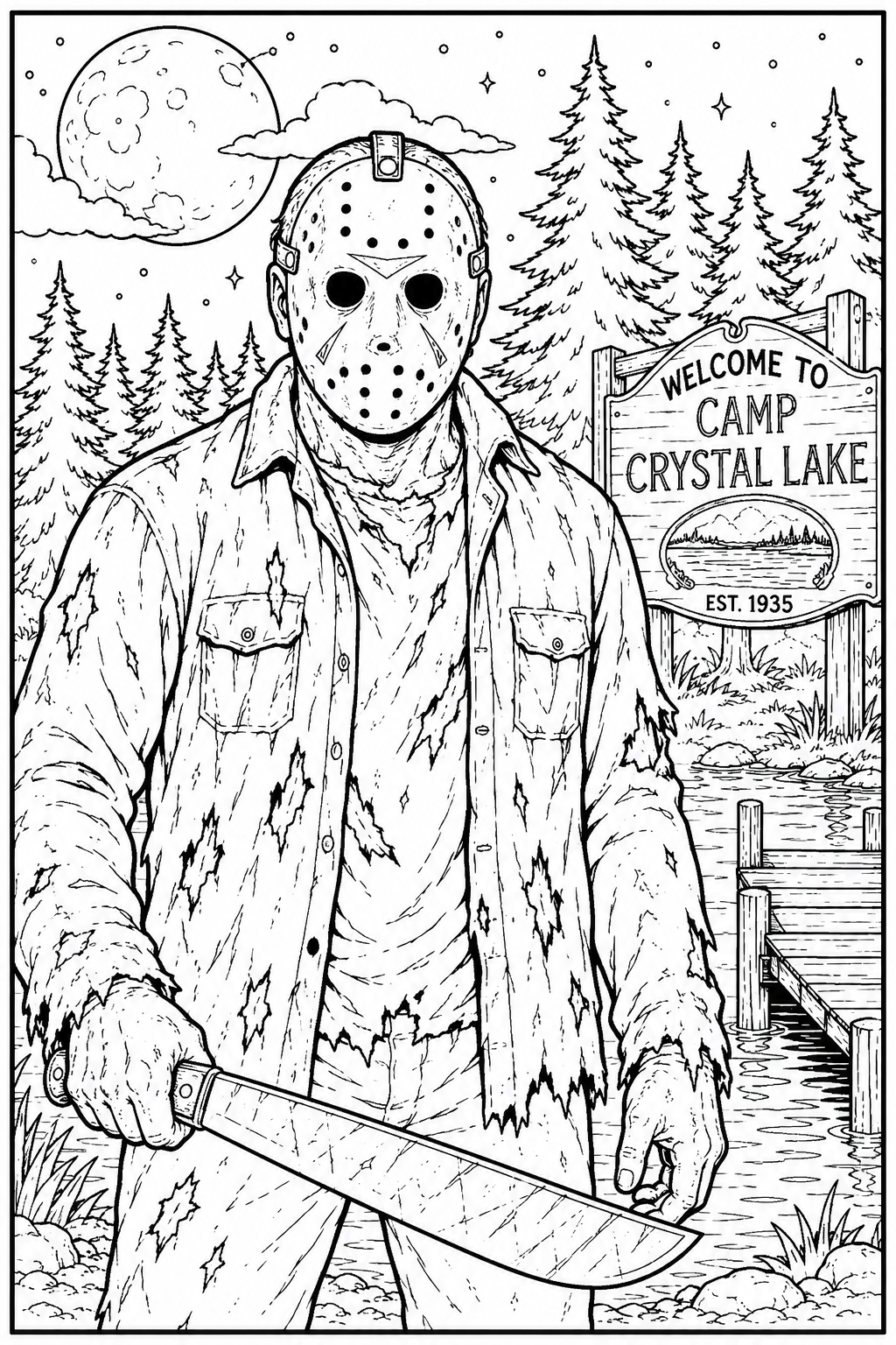 Horror Coloring Cards