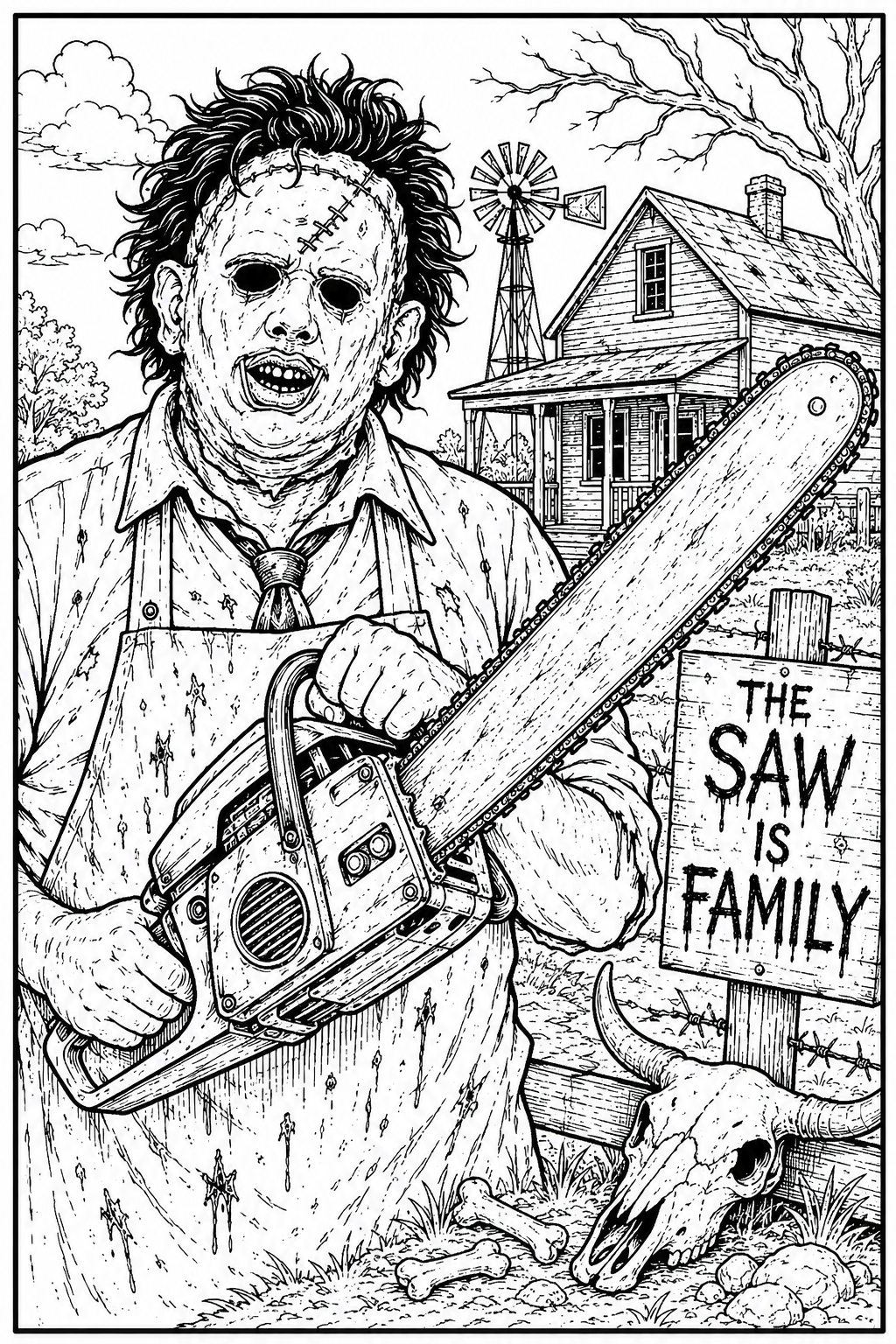 Horror Coloring Cards