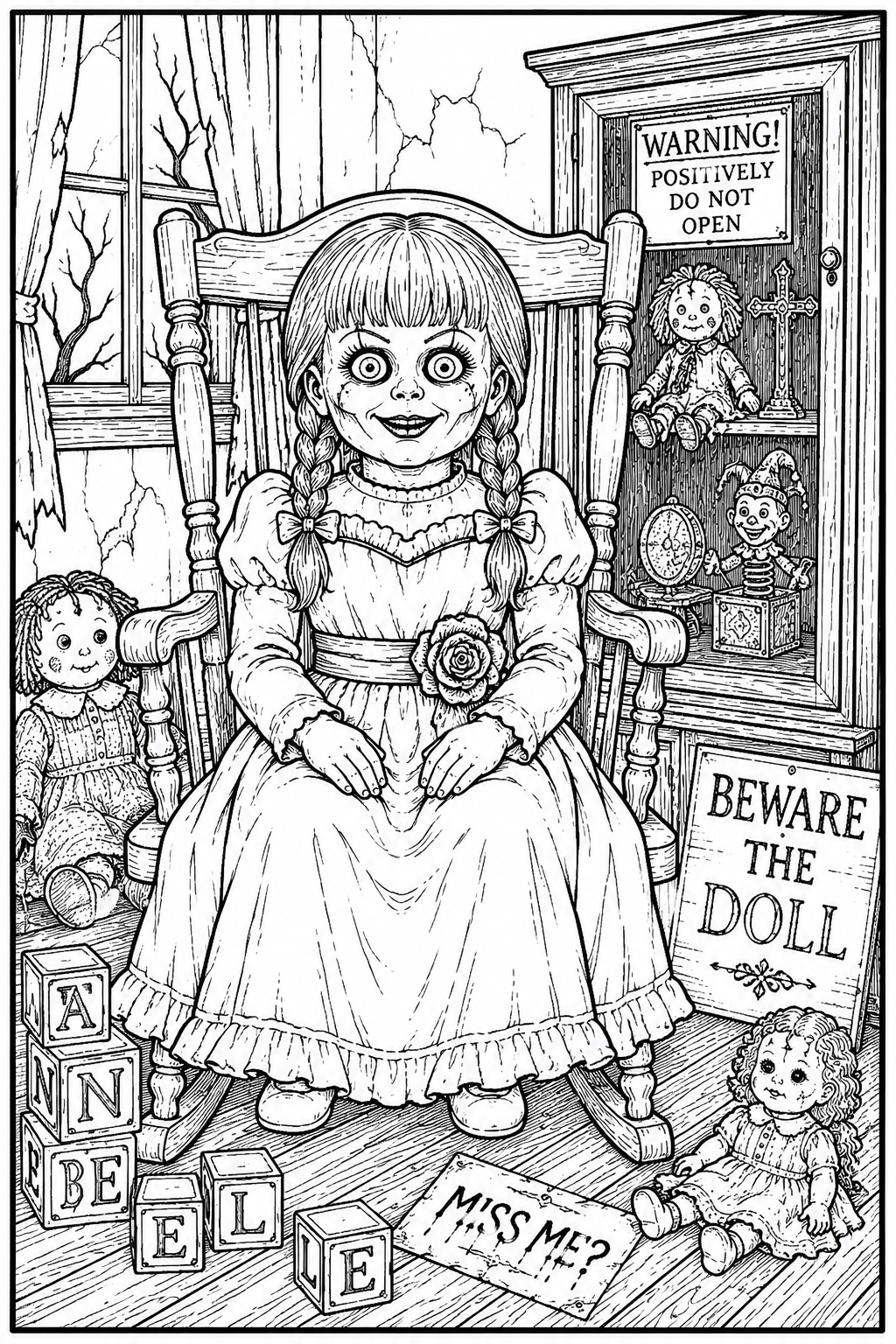 Horror Coloring Cards