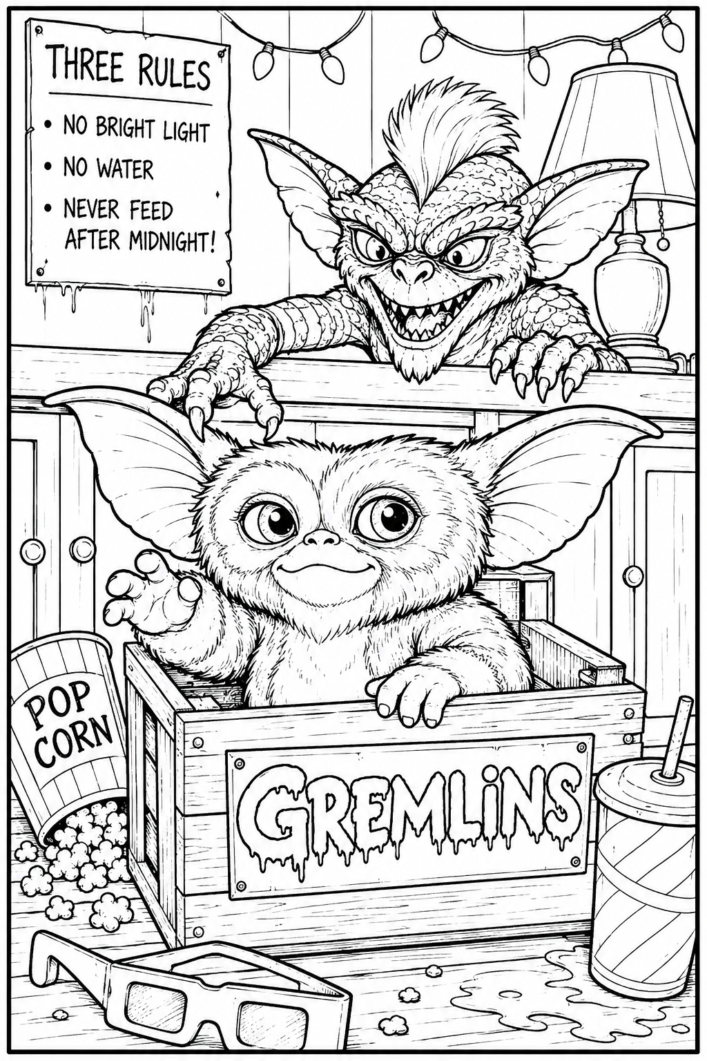 Horror Coloring Cards
