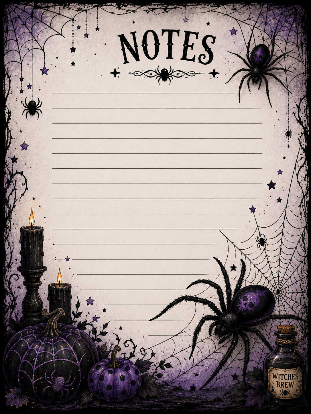 Halloween spider purple
