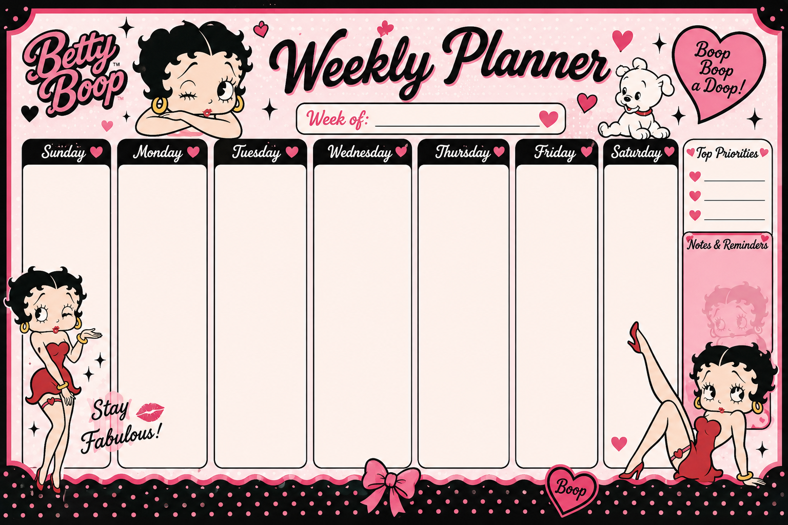 Betty weekly planners