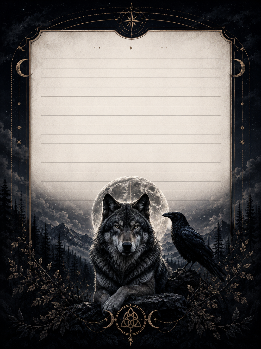 Wolf and Raven Notepad
