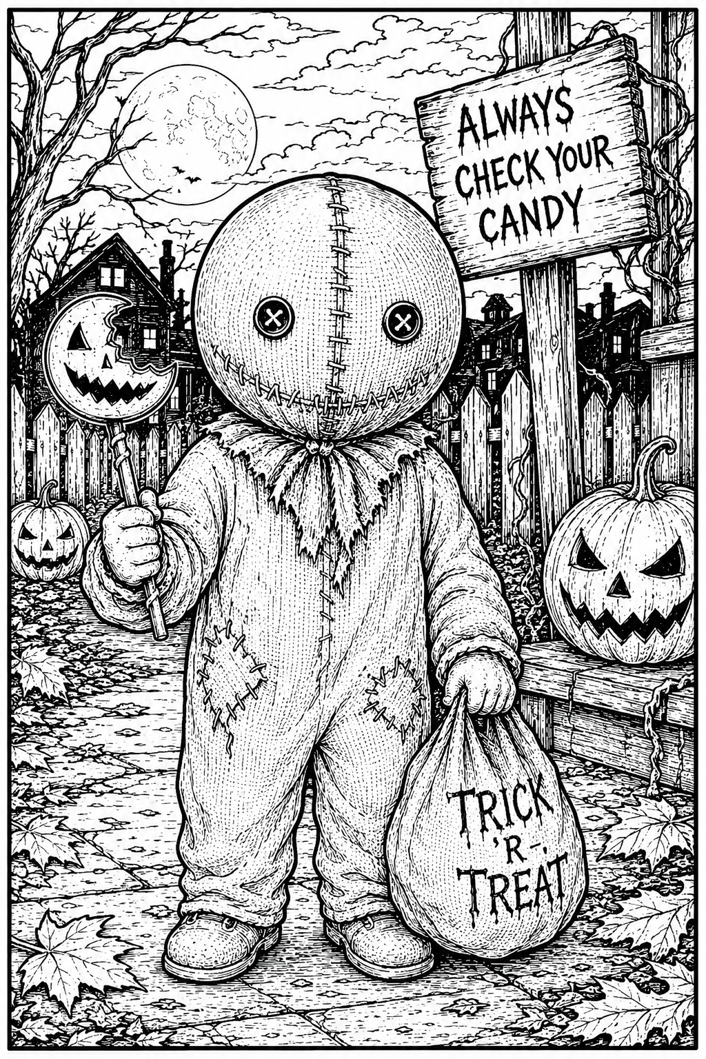Horror Coloring Cards