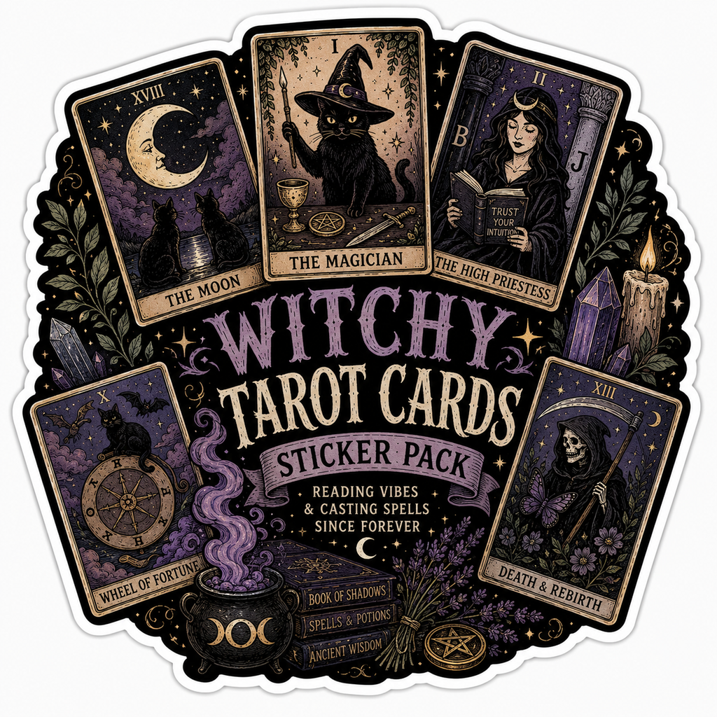 Witchy Tarot Stickers Pack