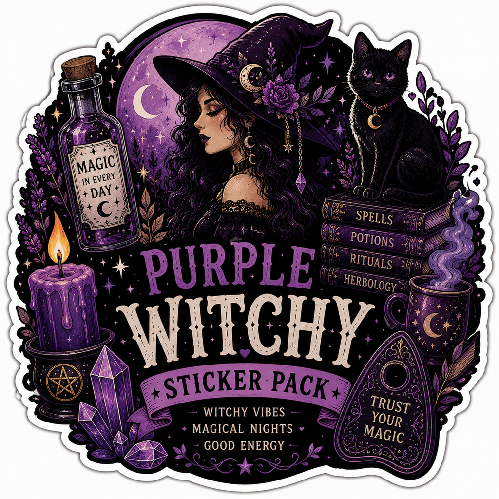 Purple Witchy Stickers Pack
