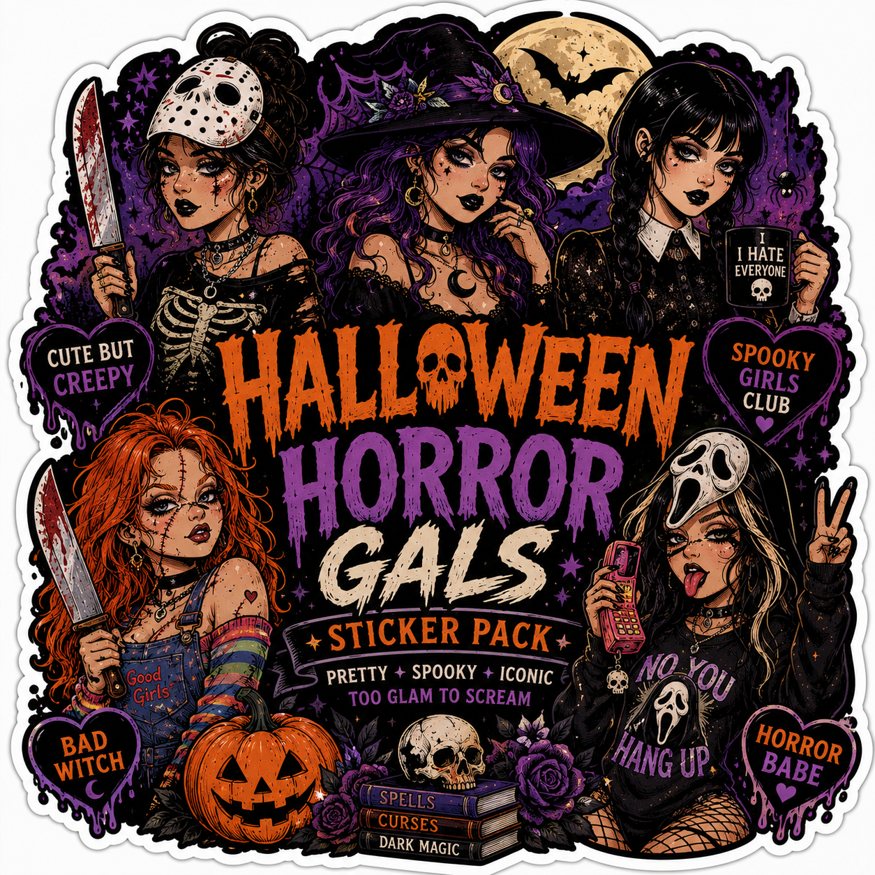 Halloween Gals Stickers