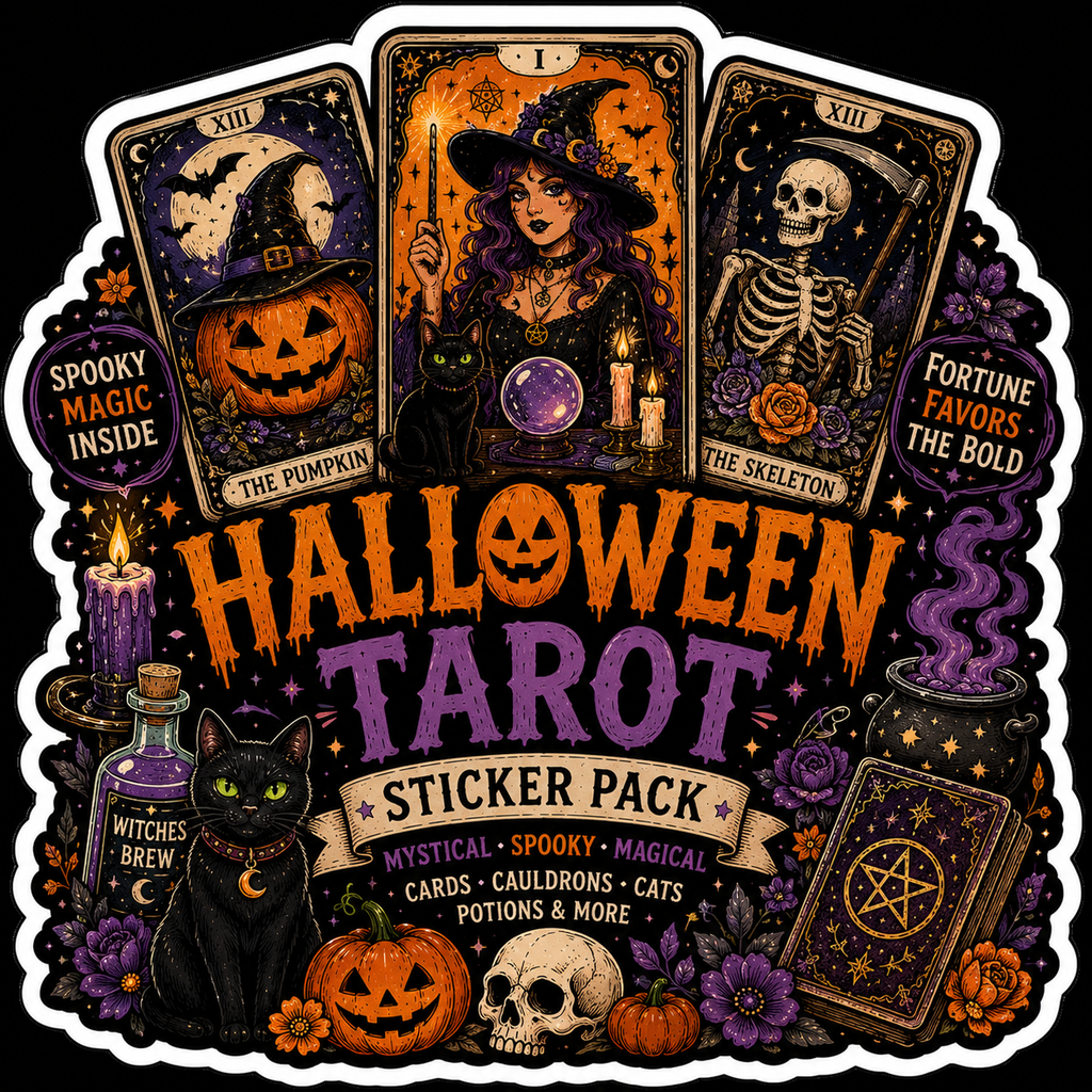 Halloween Tarot Stickers Pack