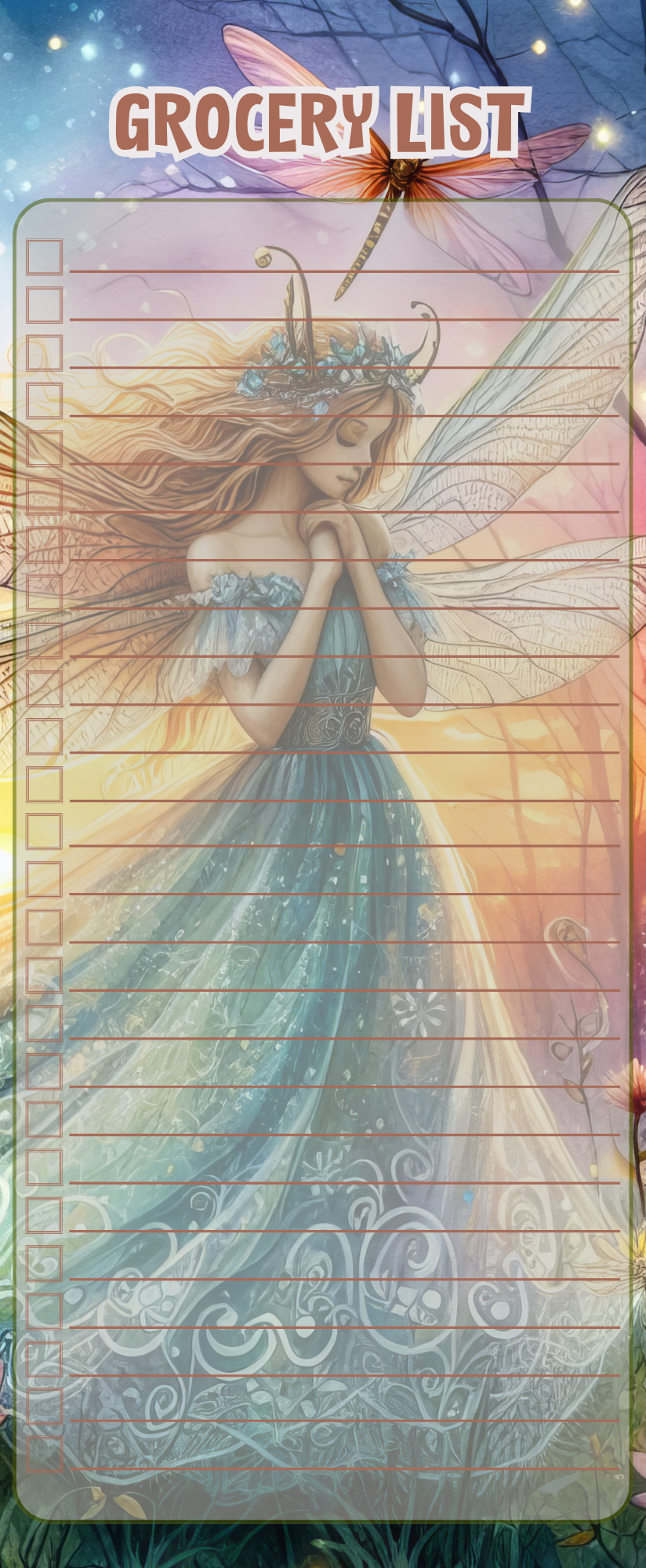 Fairy grocery list