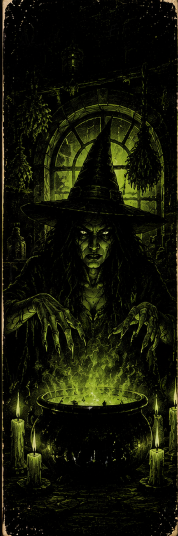 The green witch bookmark