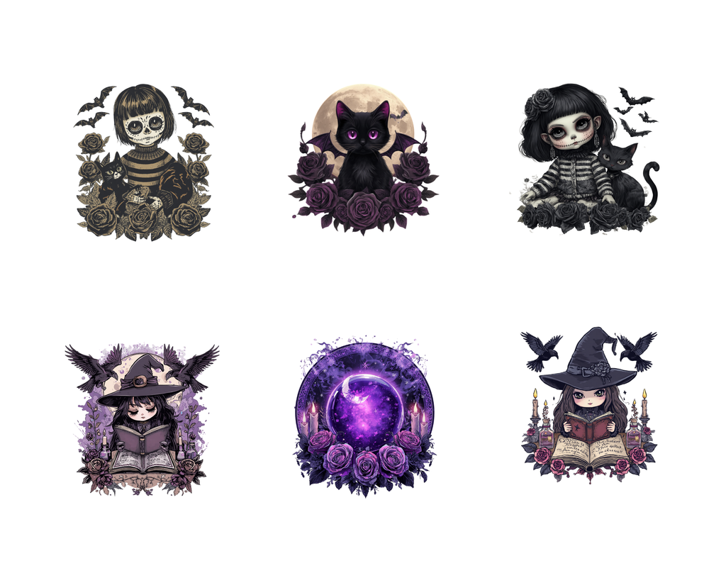 Gothic Witch Sticker Pack