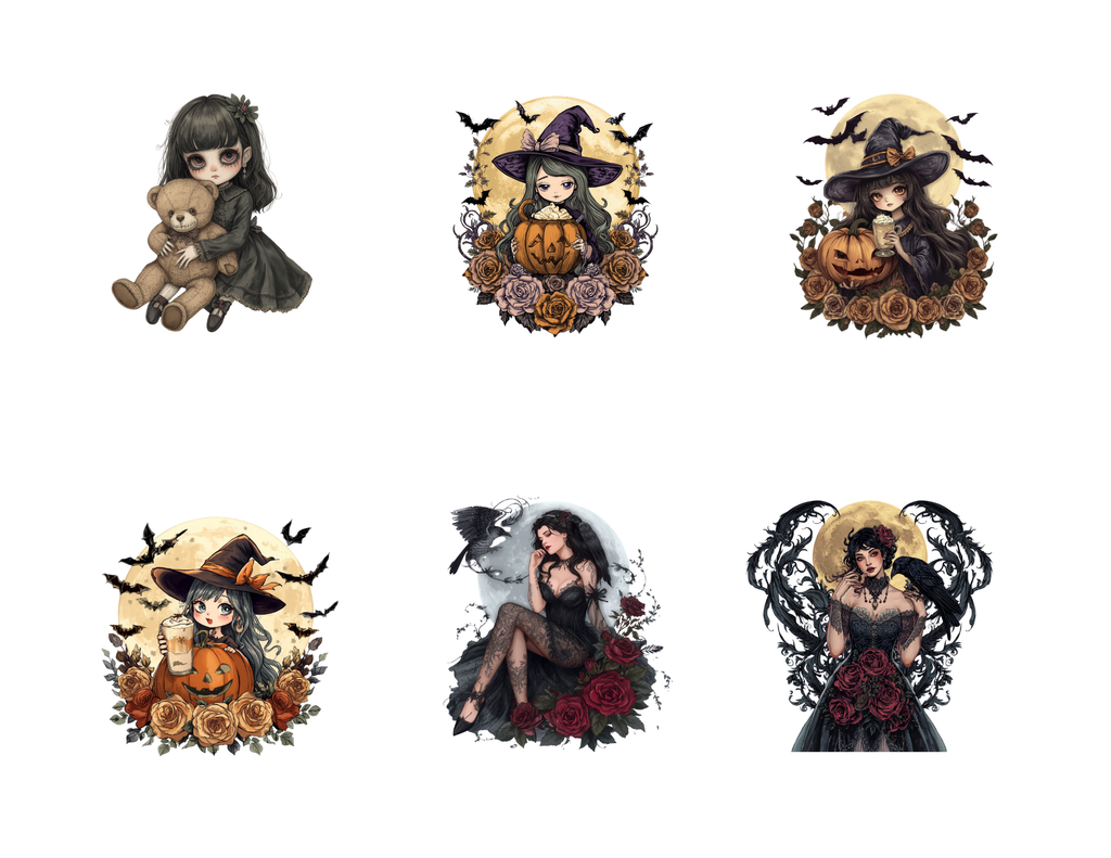 Gothic Witch Sticker Pack