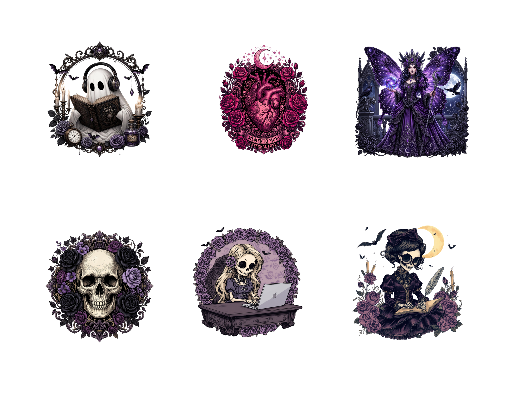 Gothic Witch Sticker Pack