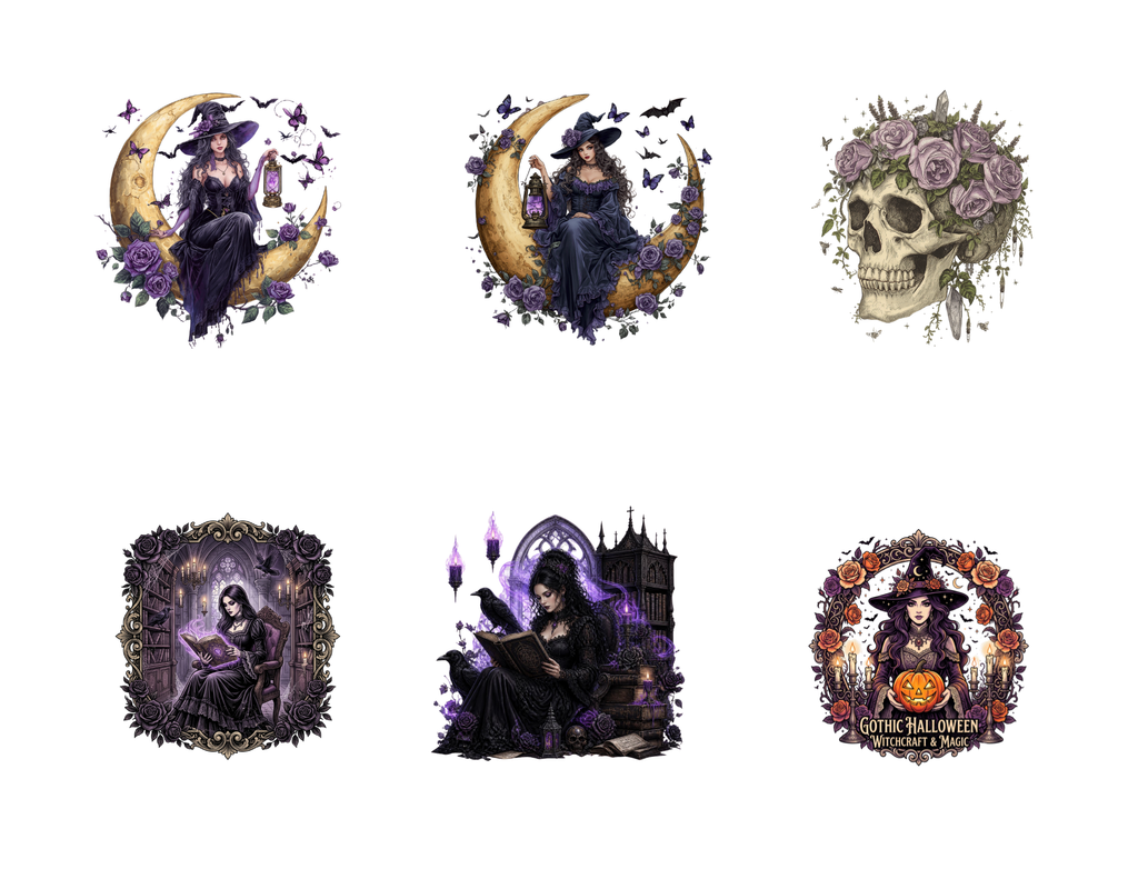 Gothic Witch Sticker Pack