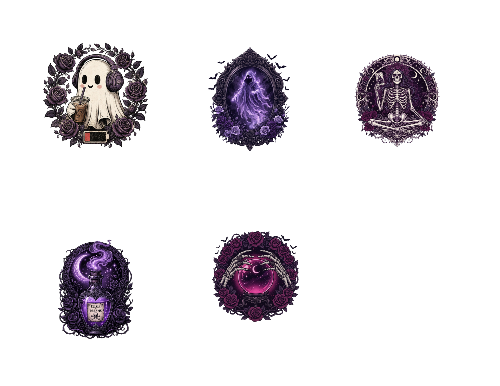 Gothic Witch Sticker Pack