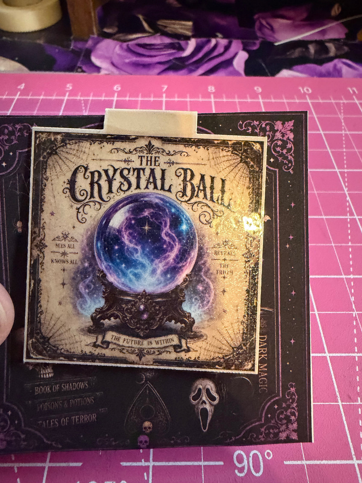 Magnetic bookmark crystal ball