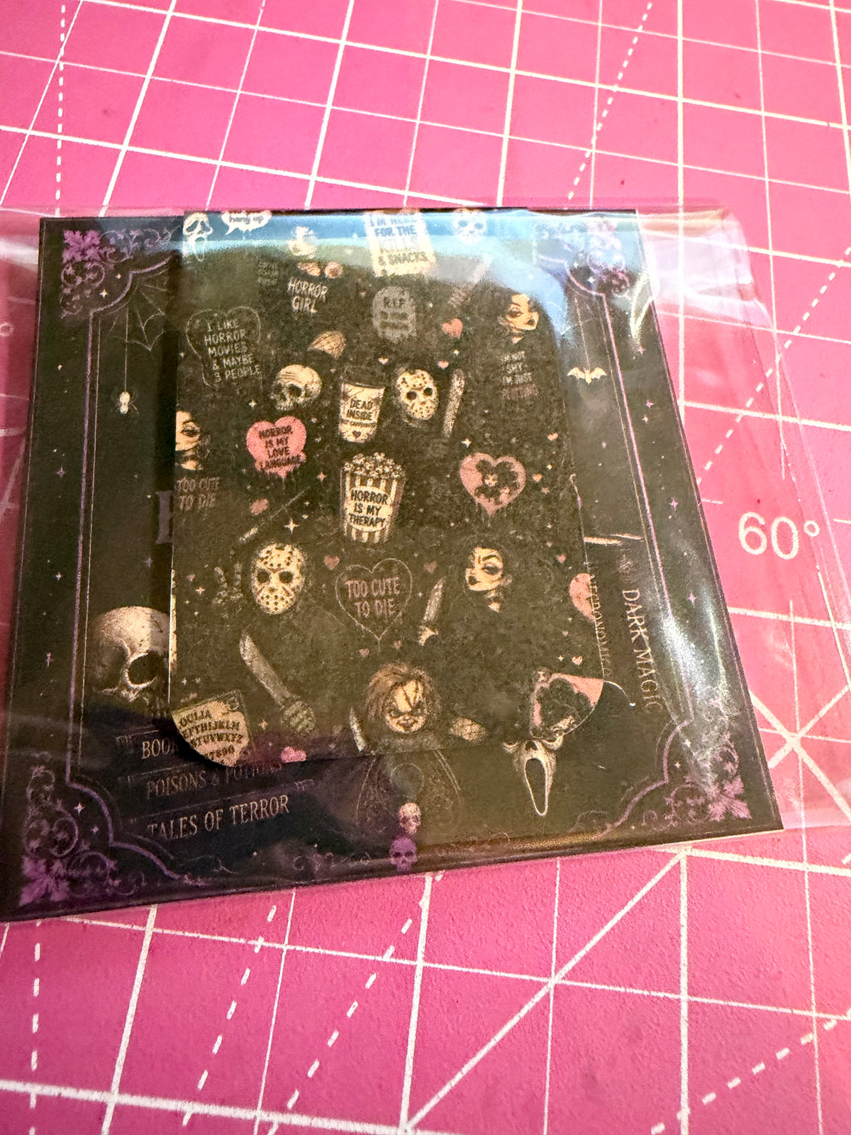 Magnetic bookmark horror girl