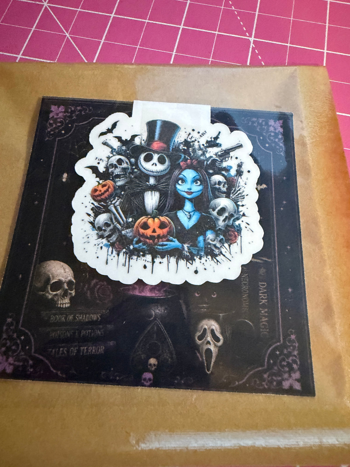 Magnetic bookmark jack & sally