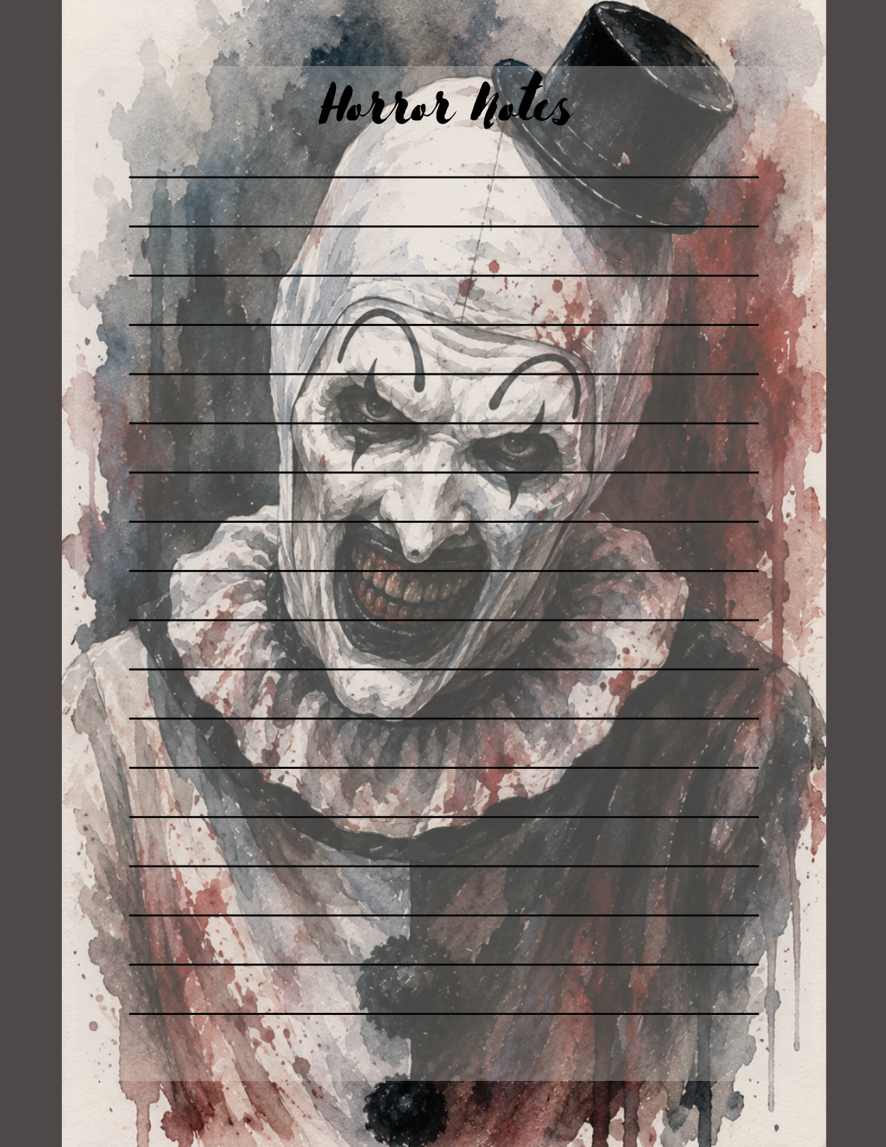 Art the clown notepad