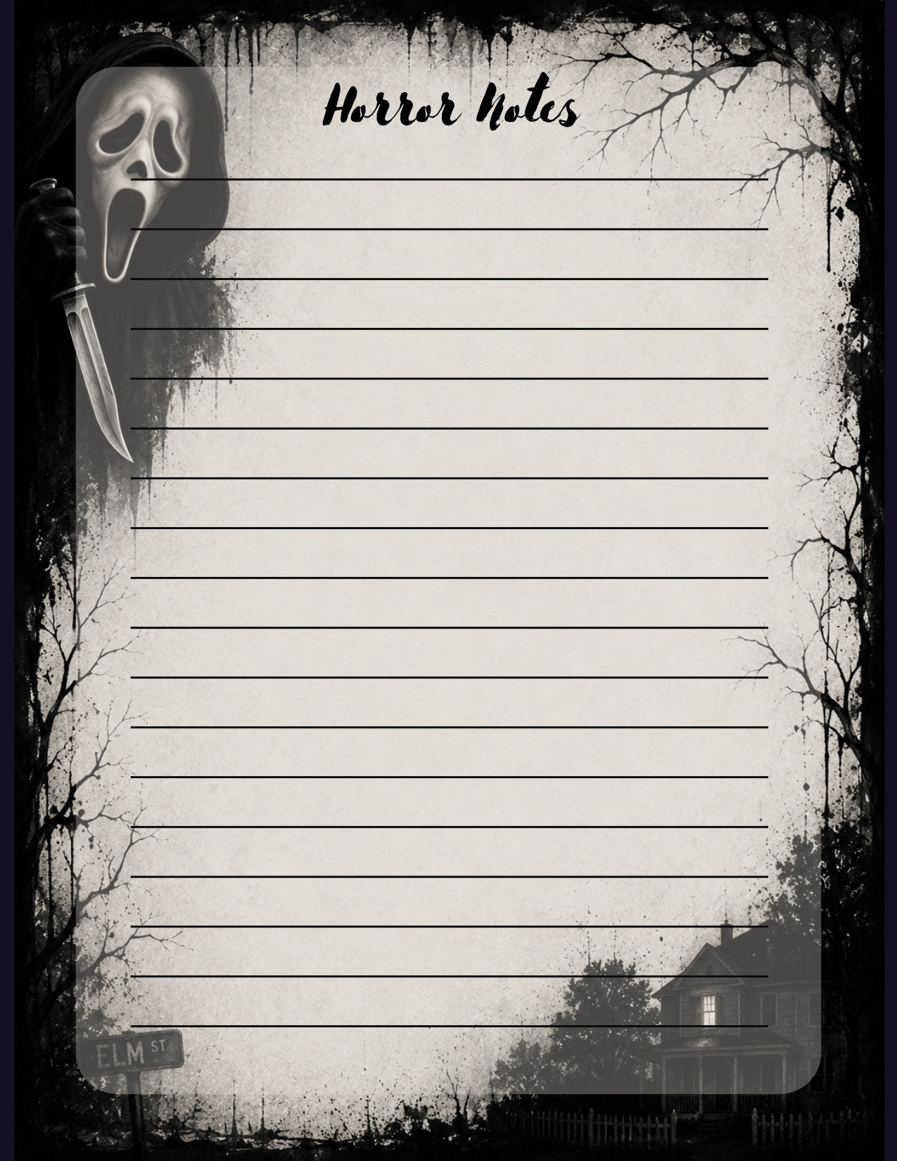 Ghostface horror notes