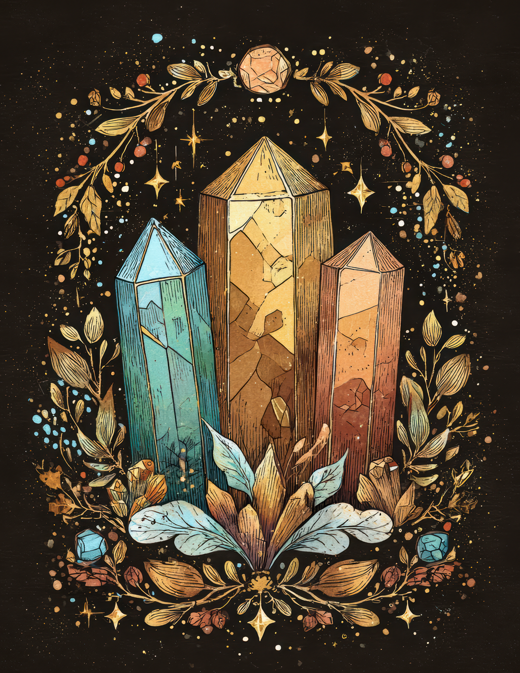 Magic Celestial Junk Journal papers