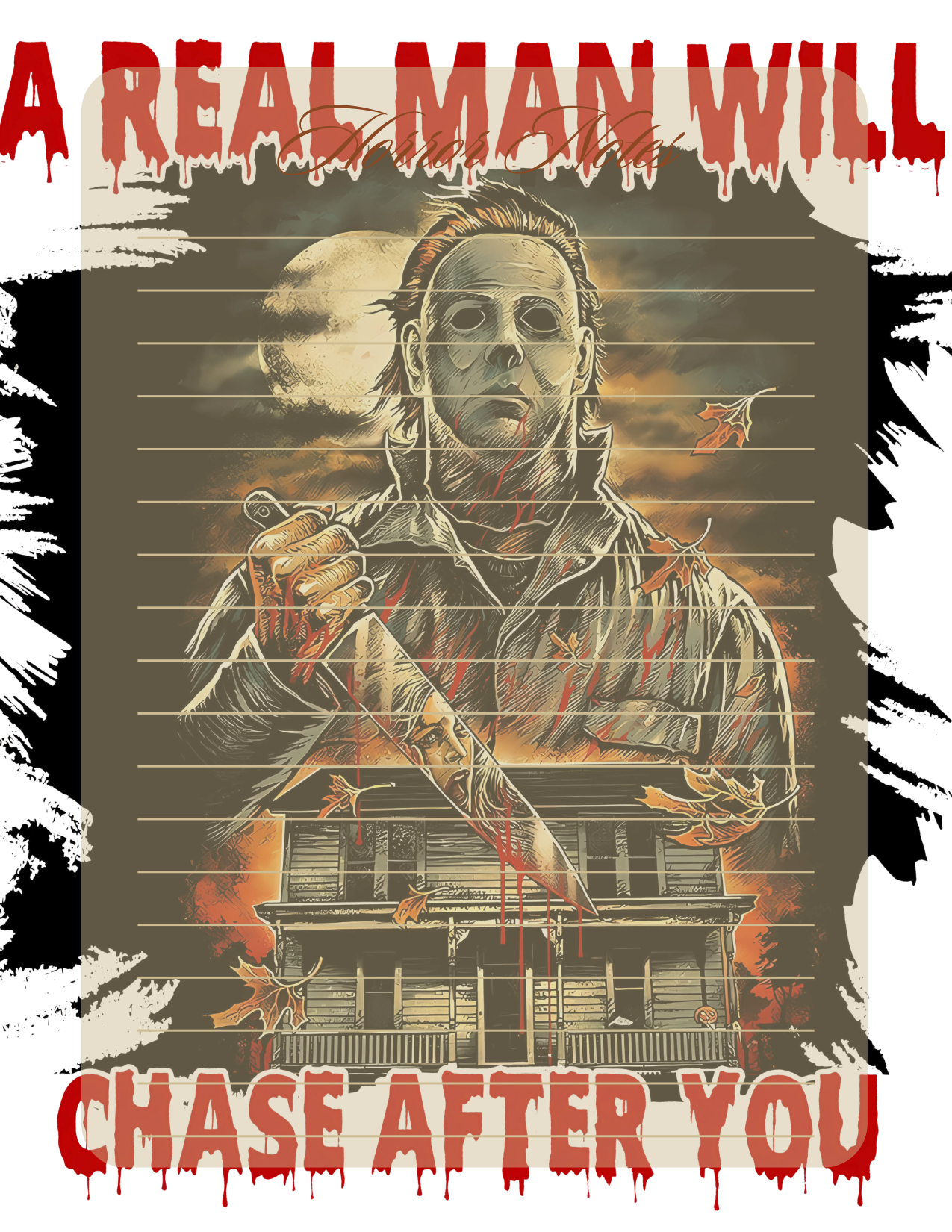 Horror Notepad with mike myers