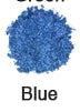 Close-up of blue powder with a white background