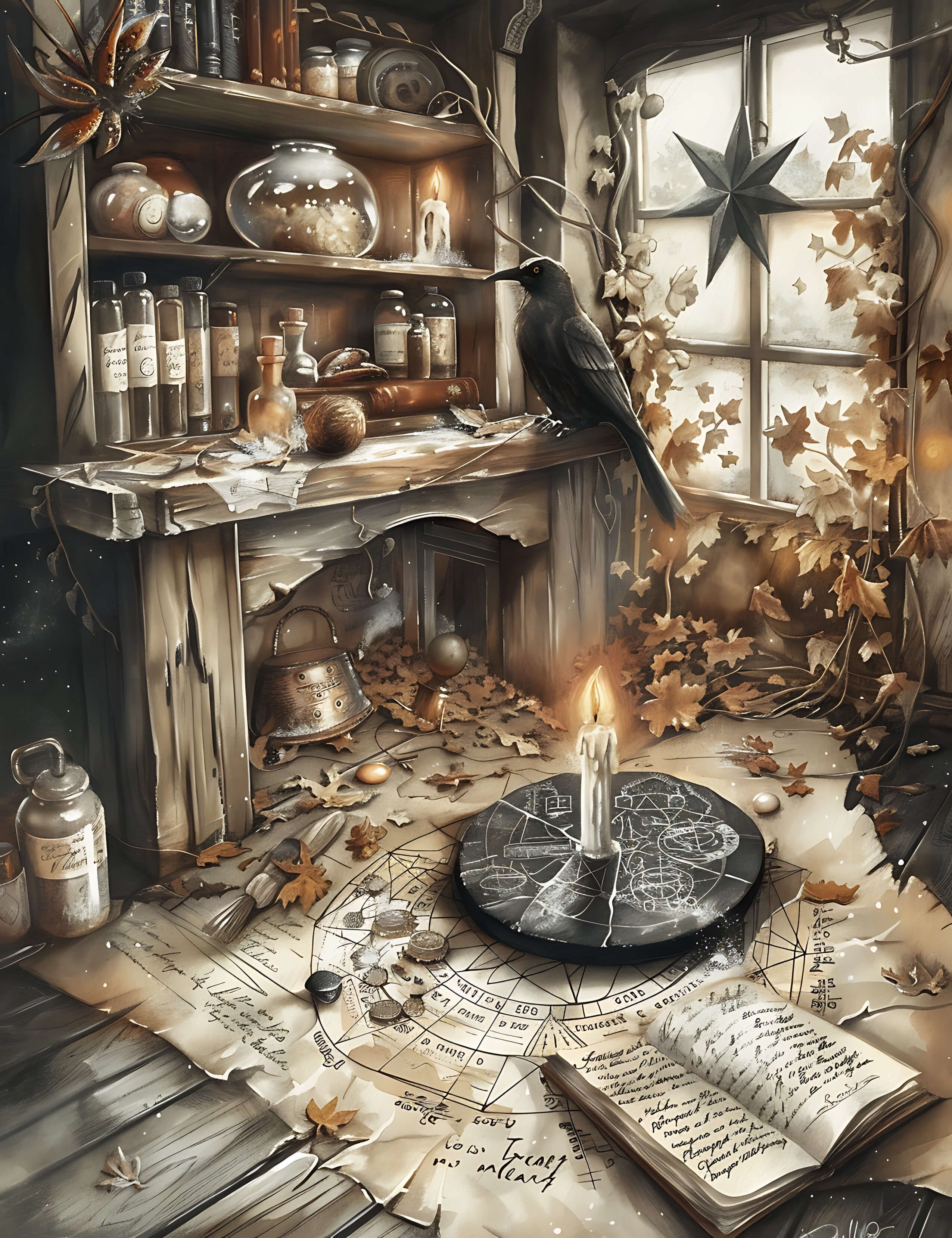 Season of the Witch Junk Journal Paper