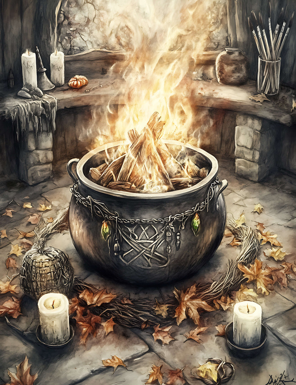 Season of the Witch Junk Journal Paper