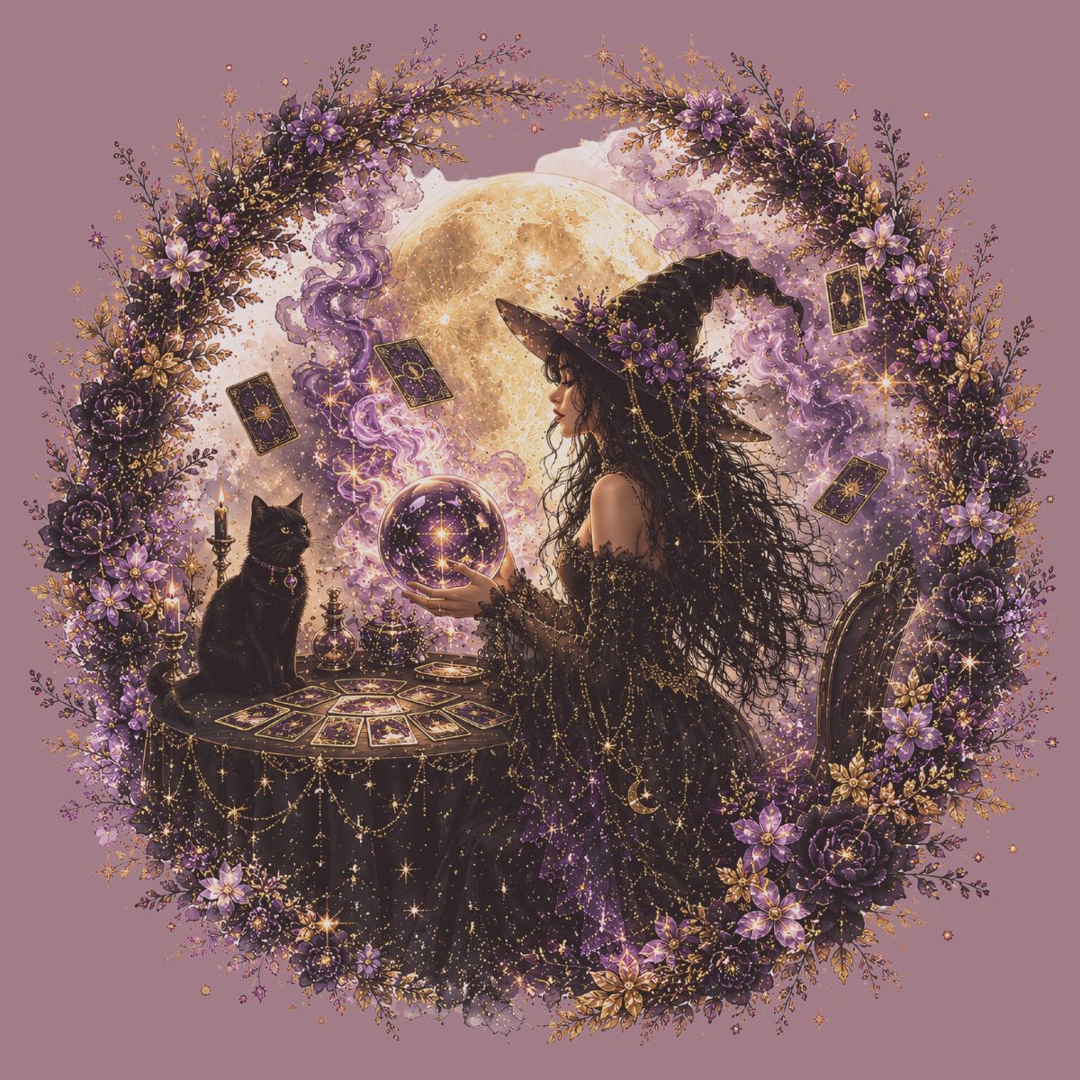 Witch and the crystal ball