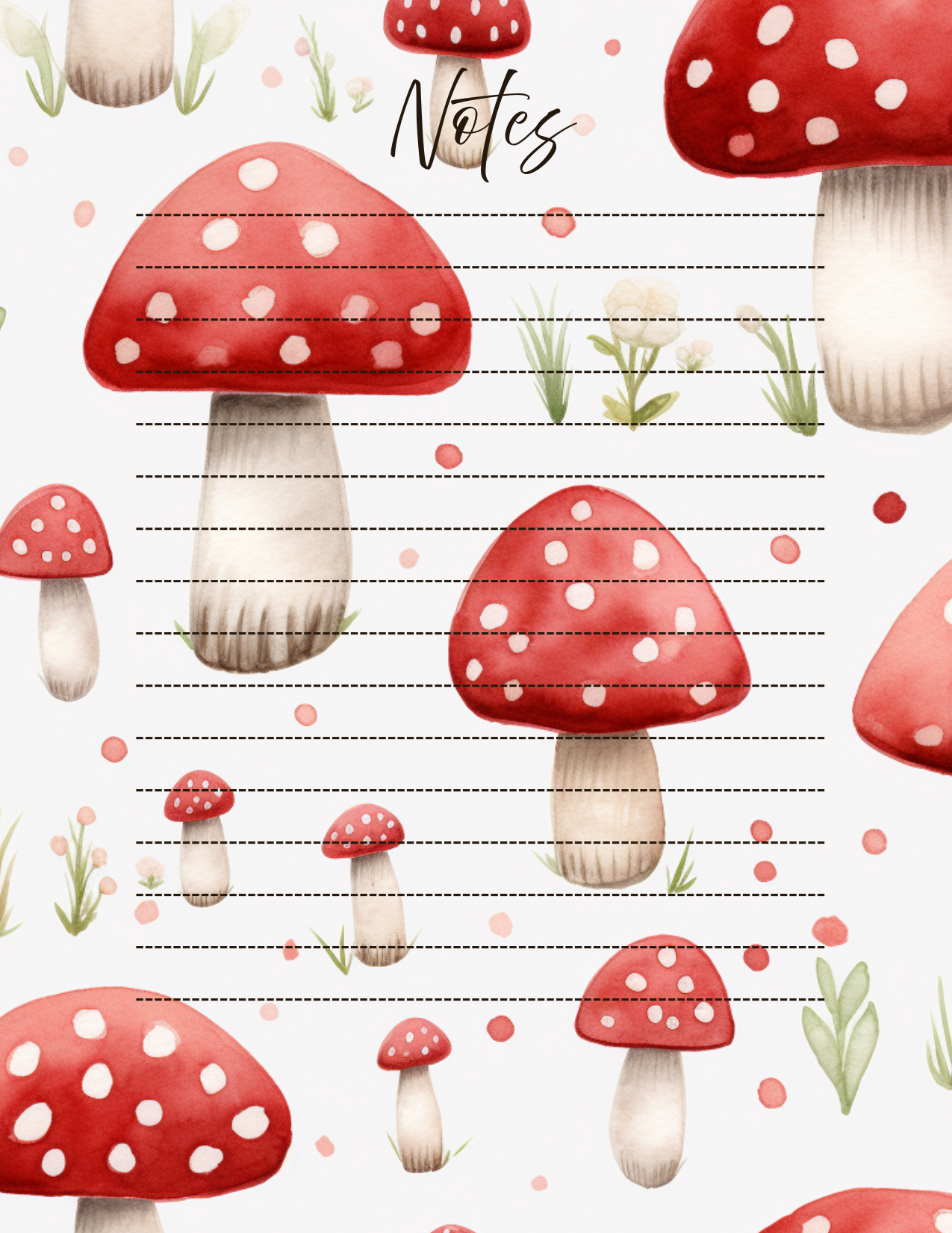 Mushroom notepad