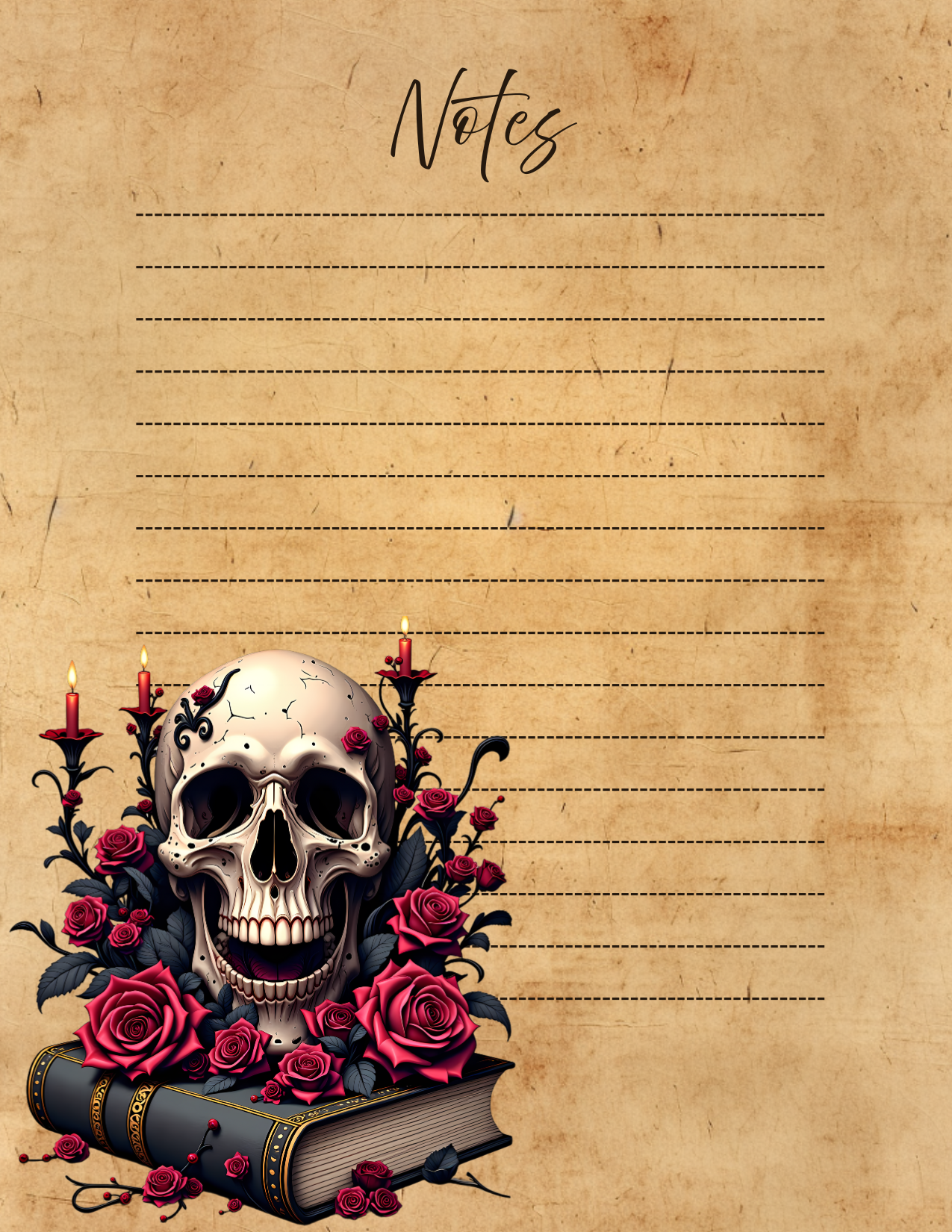 Dark Romance Notepad