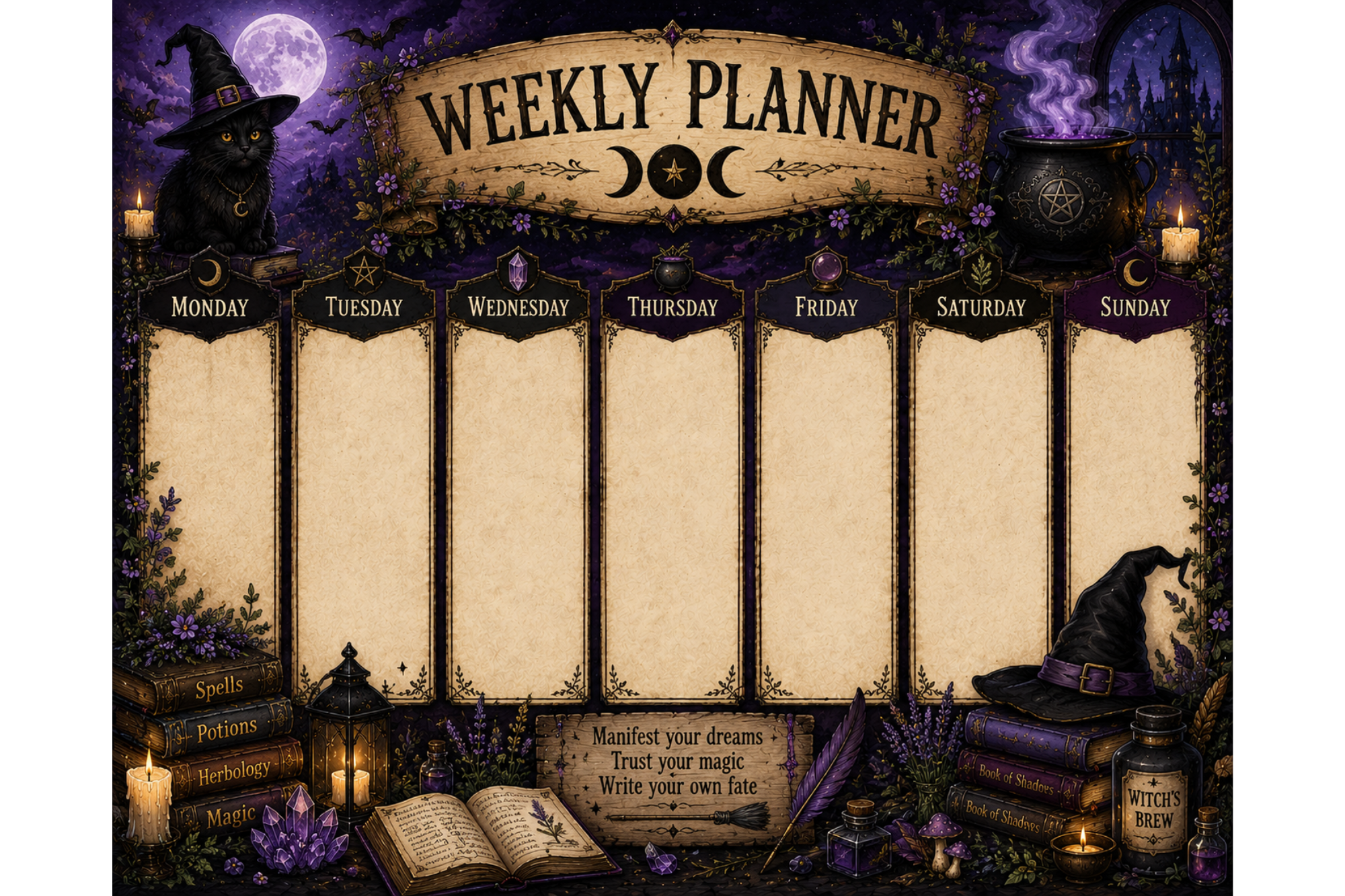 Witchy Weekly Planner