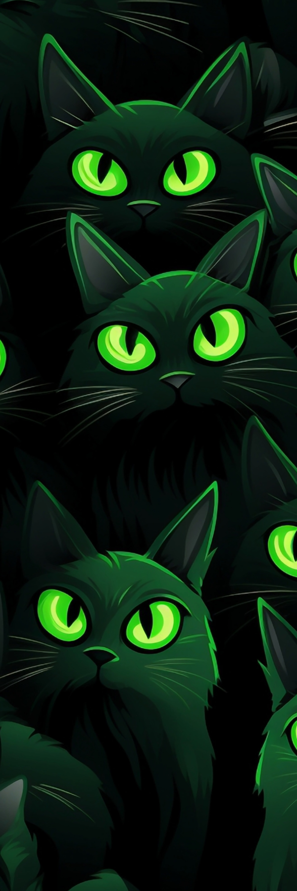 Green cat eyes