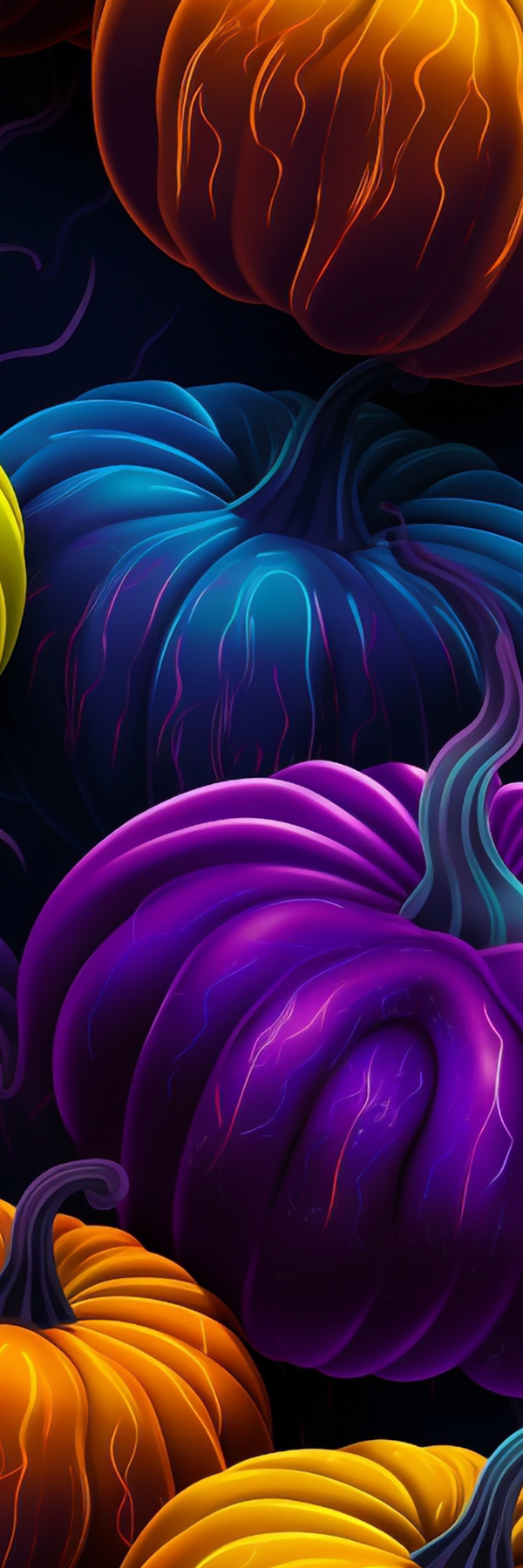 neon pumpkins