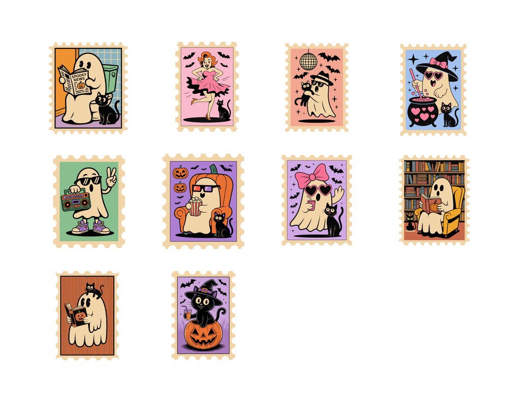 Spooky Funny Ghost sticker pack