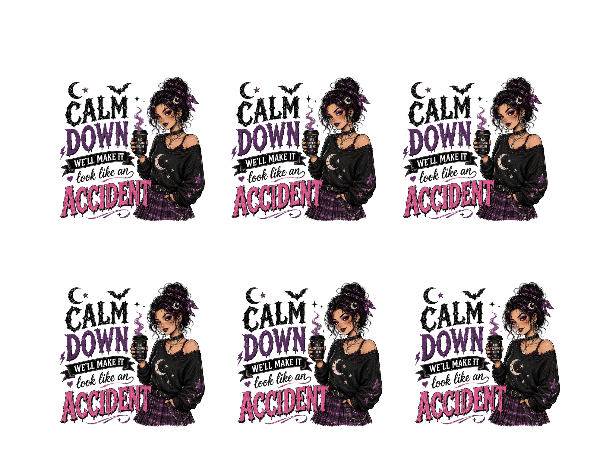 Calm Down Sticker